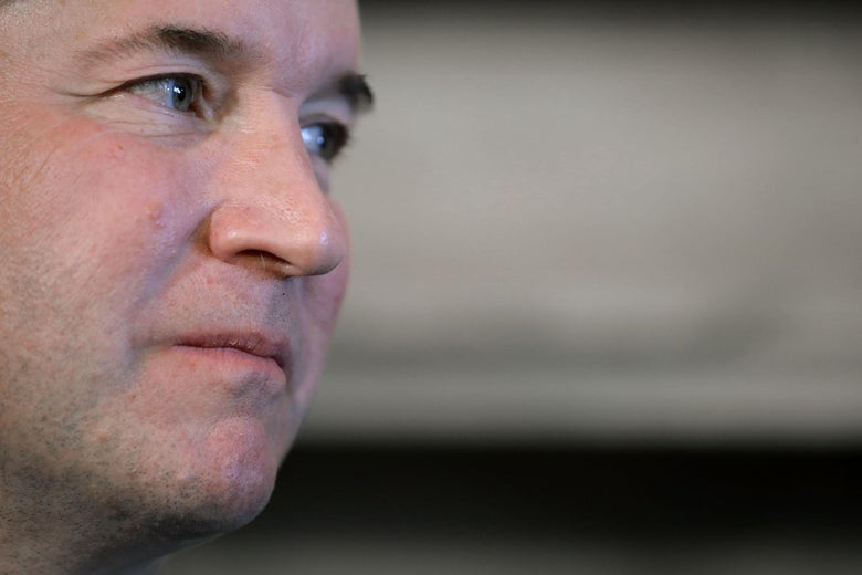 Judge Brett Kavanaugh before a meeting in the Russell Senate Office Building on Capitol Hill July 11, 2018 in Washington, DC.